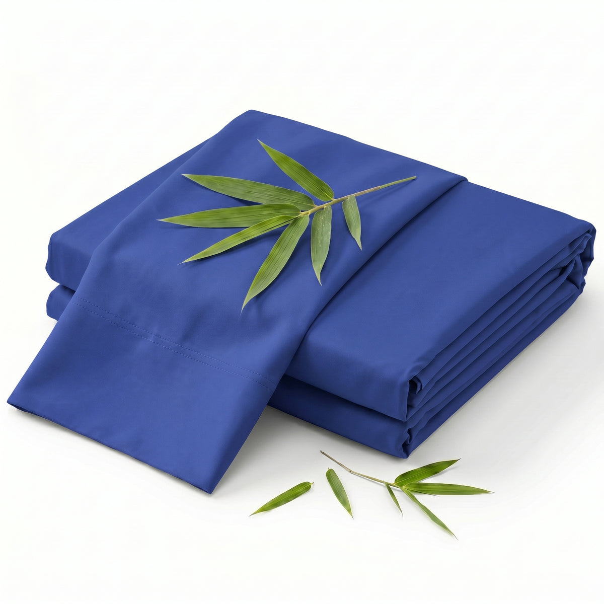 Luxurious Viscose from 100% Bamboo 2-Piece Pillowcase Set , Oeko-TEX Certified, King - Indigo