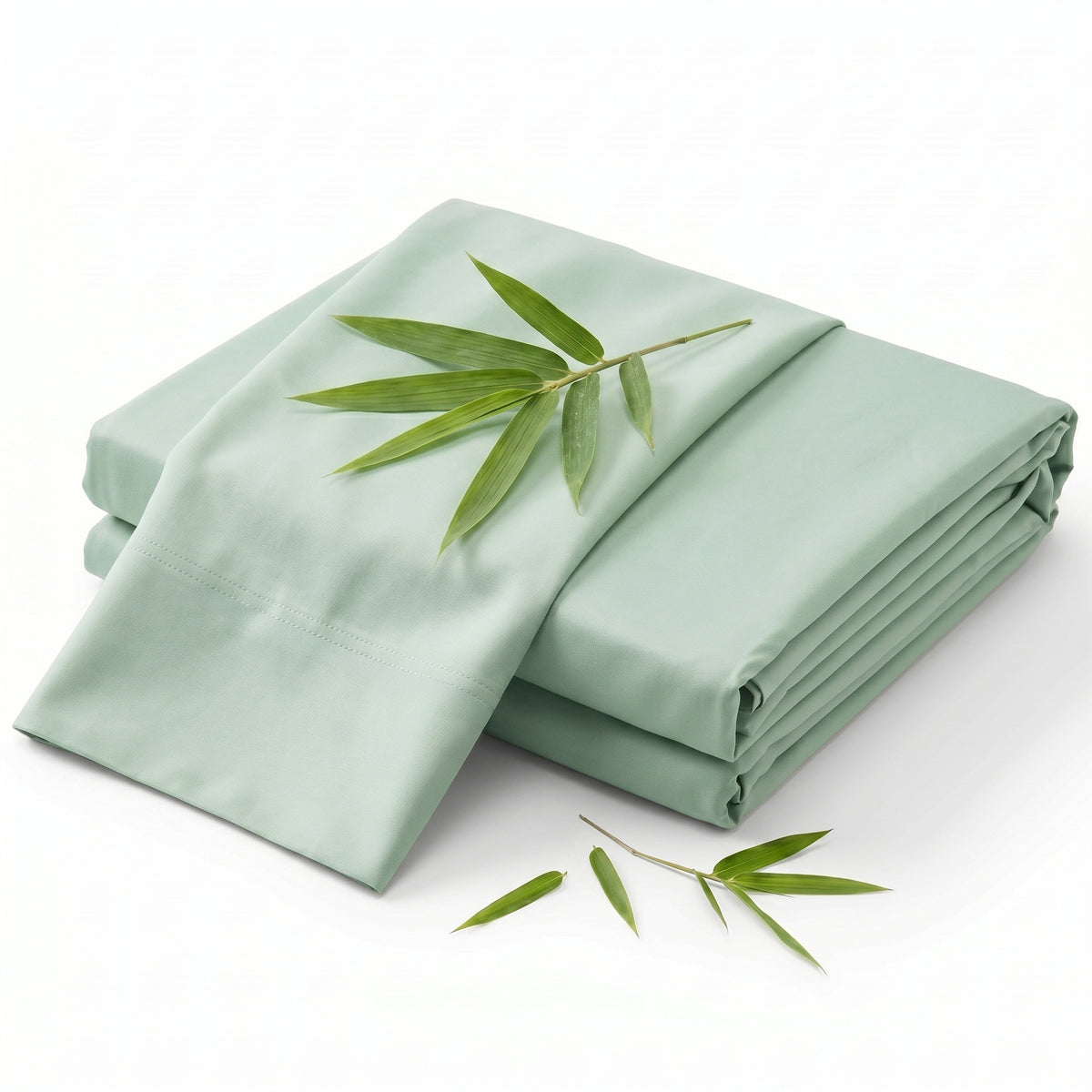 Luxuriously Soft 100% Viscose Derived from Bamboo 5-Piece Sheet Set , Oeko-TEX Certified, Split King - Seaglass