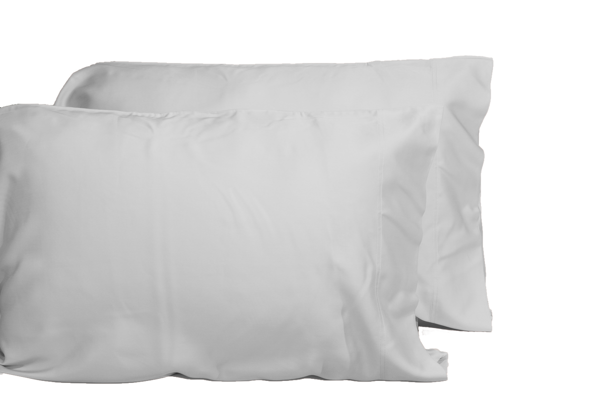 Luxurious Viscose from 100% Bamboo 2-Piece Pillowcase Set , Oeko-TEX Certified, King - Light Gray