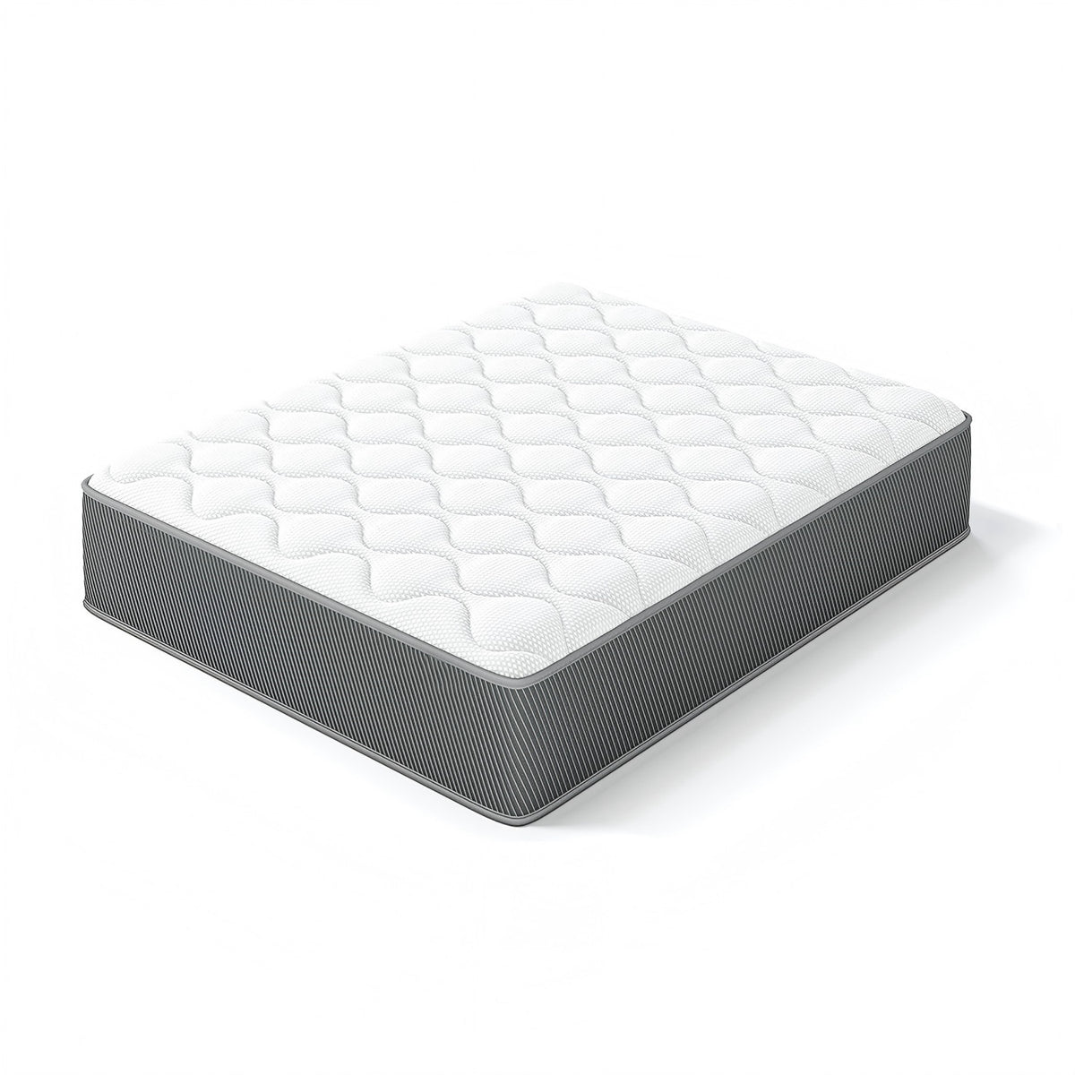 Full Size 10 Inch Hybrid Mattress with Individual Pocket Coils and Memory Foam, Grey