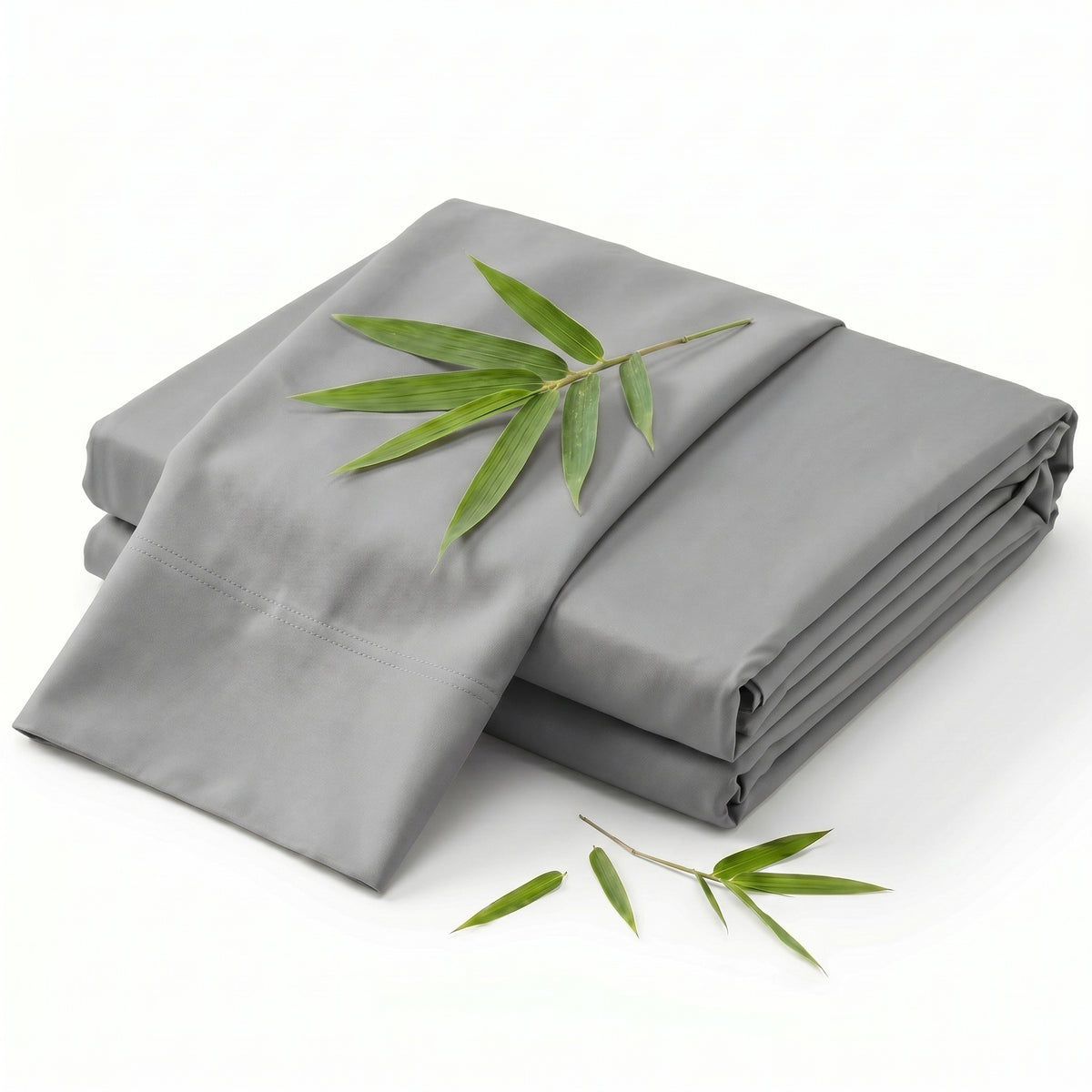 Luxuriously Soft 100% Viscose Derived from Bamboo 4-Piece sheet Set , Oeko-TEX Certified, California King - Silver Gray