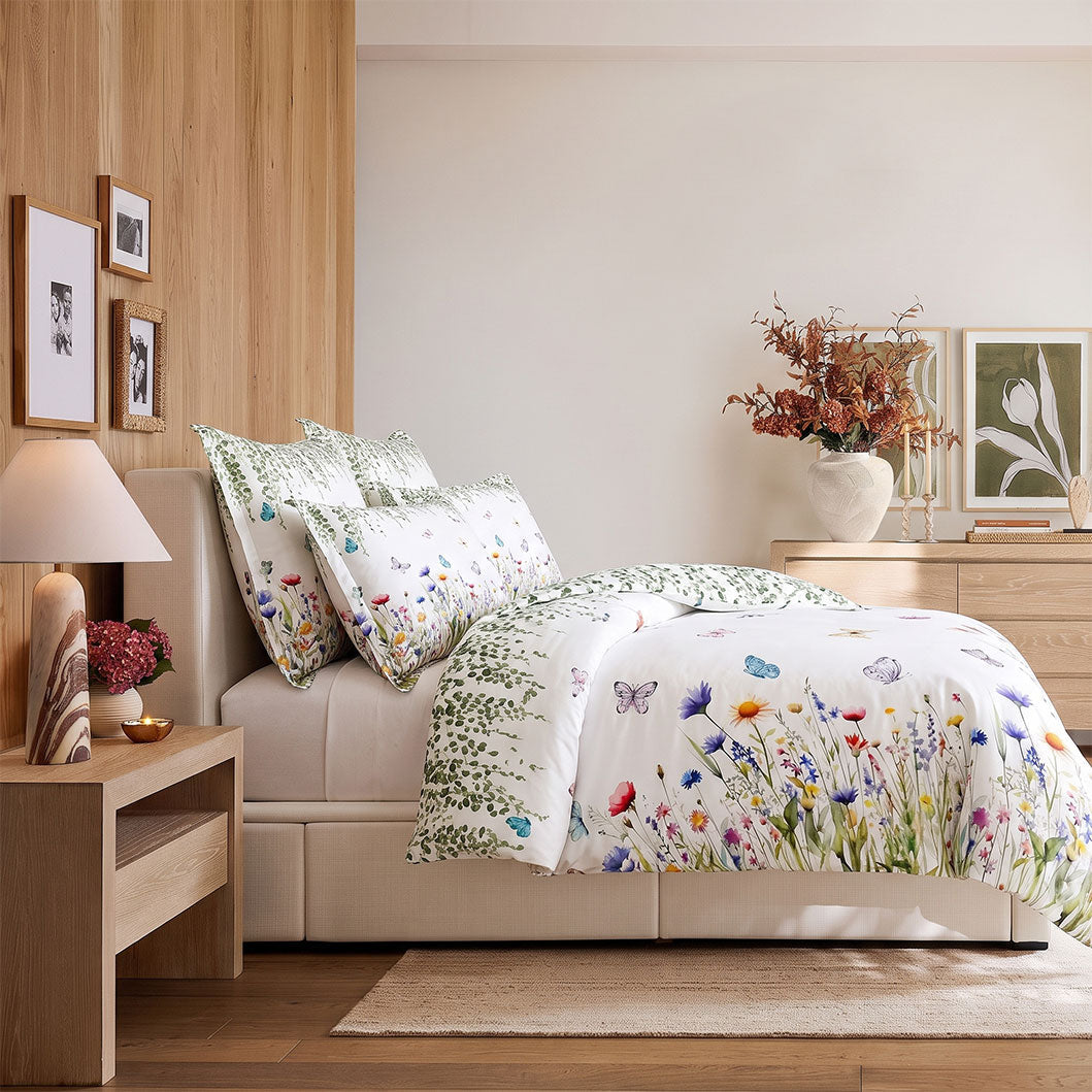 Audreamy Butterfly Printed Microfibre Quilt Cover Set