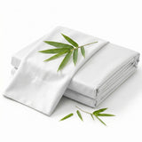 Luxuriously Soft 100% Viscose Derived from Bamboo 5-Piece Sheet Set , Oeko-TEX Certified, Split King - White