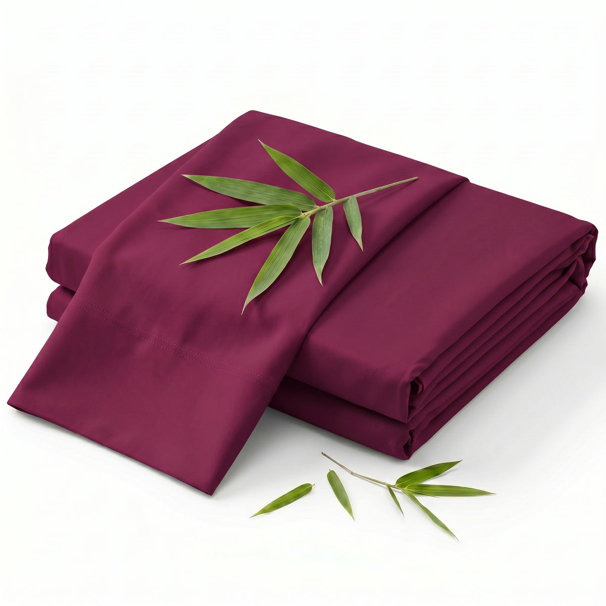 Luxuriously Soft 100% Viscose Derived from Bamboo 4-Piece sheet Set , Oeko-TEX Certified, California King - Merlot