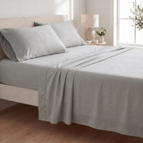 4-Piece Bamboo Split Head King Hypoallergenic Sheet Set in Pewter
