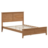 Modern Solid Wood Full Size Platform Bed with Sturdy Wooden Slats Support, Seadrift Finish, Pine Wood and MDF Frame, 78.4L x 58W x 42.3H inches